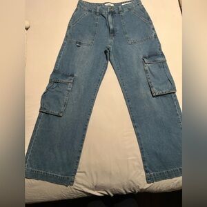 Low-rise Cargo Denim Jeans